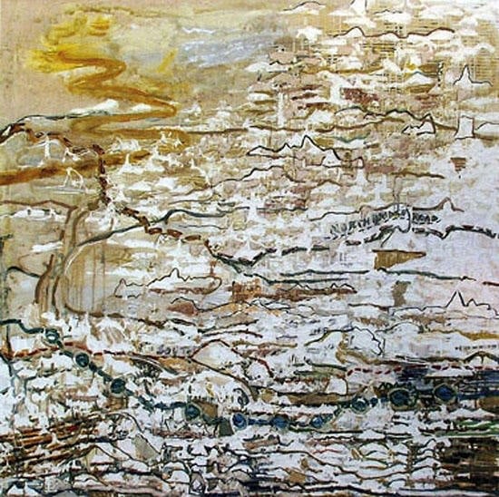 Jayashree Chakravarty UNTITLED 2000 Acrylic on canvas 35.5 x 35.5 in.