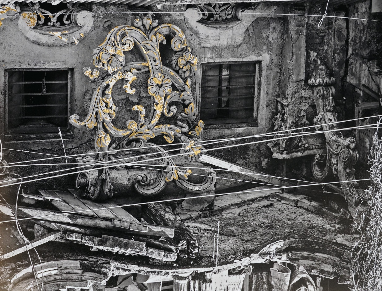 Najmun Nahar Keya Kintsugi Dhaka (3), 2019 Photograph on archival paper, gold leaf, archival glue 13 x 17 in