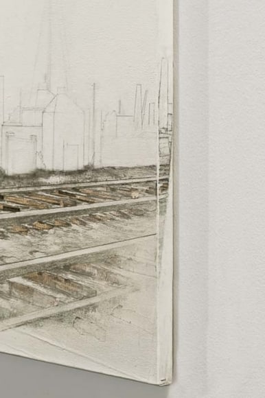 Saad Qureshi Via Doloroso 2009 Acrylic, oil, emulsion, pencil, newspaper on canvas 61.2 x 40.8 in.