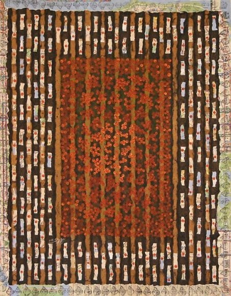 Talha Rathore A BOUNDLESS SEA III 2007 Gouache and collage on wasli 18 x 24 in.