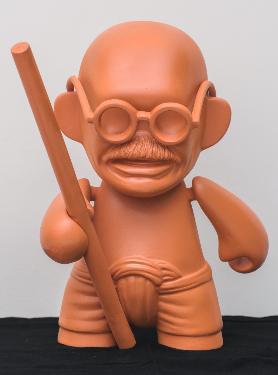 Debanjan Roy Toy Gandhi 1 (Small Muni Doll) 2019 Fiberglass and automotive paint 15 x 12 x 8 in