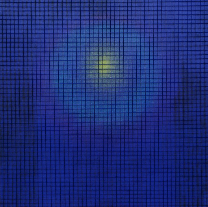 Shobha Broota Untitled (Blue), 2016 Wool and oil on canvas 48h x 48w in