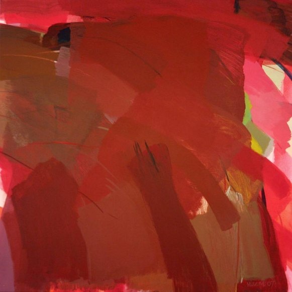 Hukumlal Verma LANDSCAPE BROWN 2007 Oil and Acrylic on canvas 48 x 48 in.