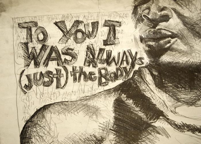 Keith Piper BODY TYPE 1&2 1982 Ink on paper 36 x 48 in each