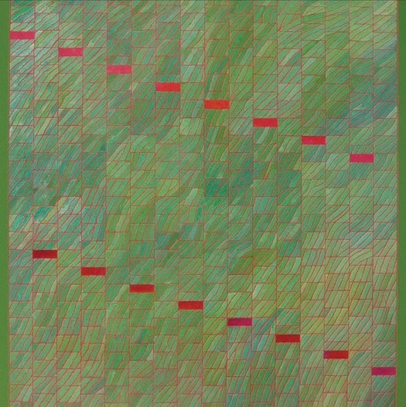 Akhilesh PICTORIALLY UNTITLED 2007 Acrylic on canvas 48 x 48 in. SOLD