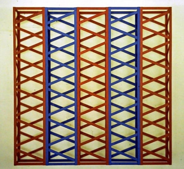 Rasheed Araeen (3R + 2B) SW 1971 Wood, paint 30 x 30 x 6in. NFS