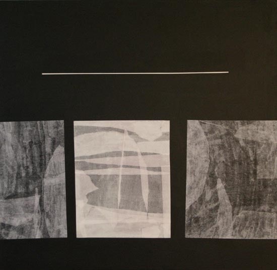 Yogesh Rawal UNTITLED 10 2007 Tissue paper, cellulose & synthetic resin on wood 45 x 45 in.