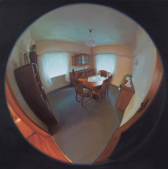 Abir Karmakar Angle V 2015 Oil on canvas 24 x 24 in.