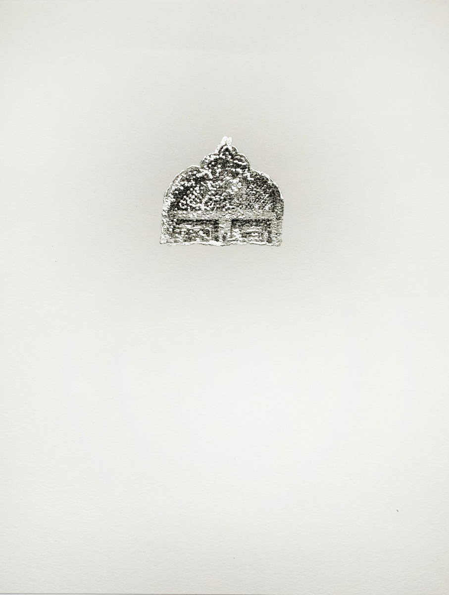 Najmun Nahar Keya Corinthian Dhaka (3) Charcoal, graphite, rabbit skin glue, copper, on Fabriano archival paper 11 x 14 in. 2019
