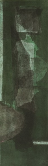 Manish Pushkale WEDNESDAY'S CONFUSION 2008 Oil on canvas 48 x 14 in.