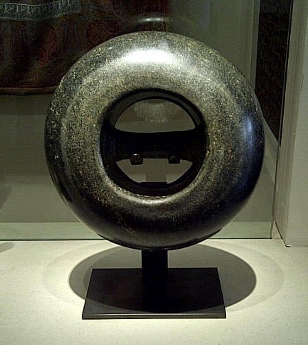 Basalt wrestler’s weight South India, Tamill Nadu Late 17th/18th century Basalt 6.5 (H) & 14.2 (D) in.