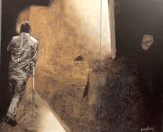 Yusuf Arakkal THE STREET - VII Acrylic and oil on canvas 48 x 58 in. NFS