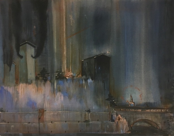 Sujith S. N. Untitled 1 2016 Watercolor on paper 10 x 13 in