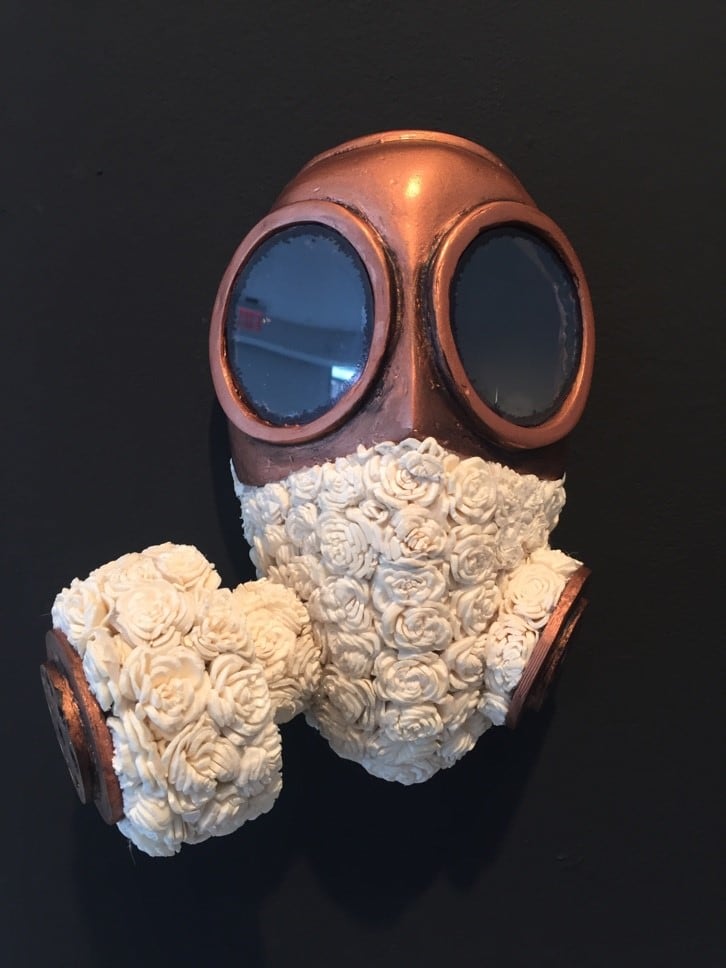 Promotesh Das Pulak, Encapsulated 3, 2014, Shola flowers, resin, 9h x 8w x 4d in