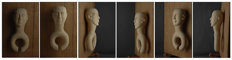 Mayyur Gupta SPIRIT I 2007 - 08 Wood 28 x 12 x 10 in. (Multiple views of the same sculpture)