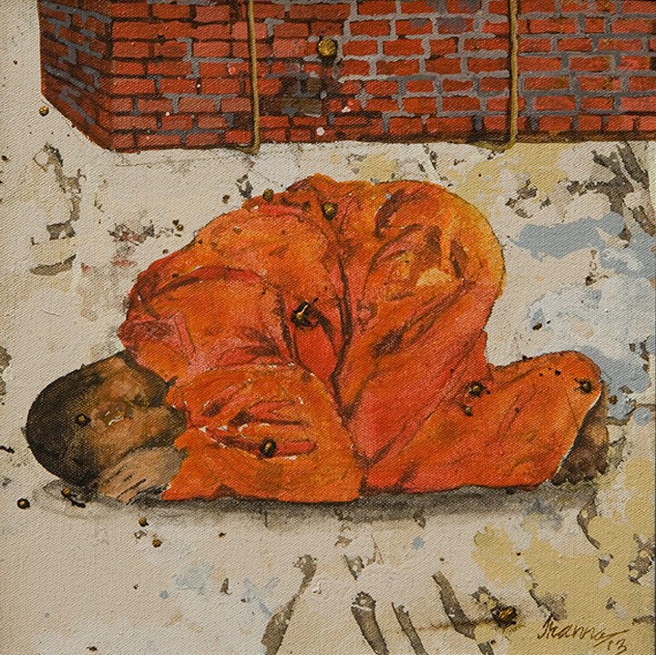 G. R. Iranna PRAY 2 2013 Acrylic on canvas 12 x 12 in.