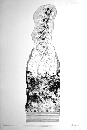 Partha Pratim Deb ABSTRACT SERIES I 2004 Ink on paper 22 x 15 in.