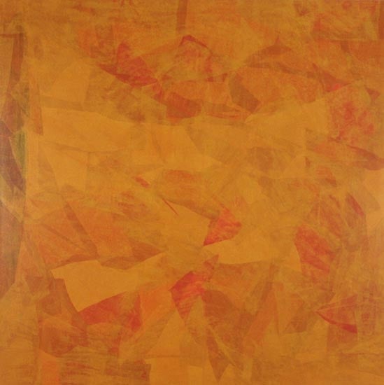 Yogesh Rawal UNTITLED 22 2007 Tissue paper, cellulose & synthetic resin on wood 48 x 48 SOLD