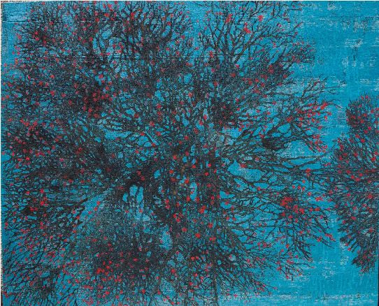 G. R. Iranna Witness 2015 Acrylic on tarpaulin 54 x 66 in