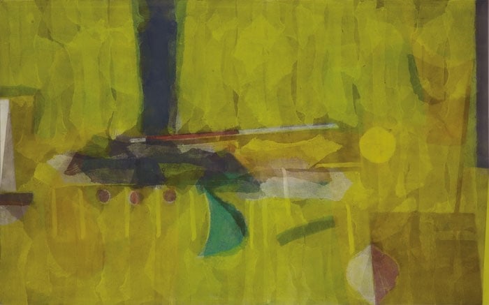 Manish Pushkale INTRUSION 2008 Oil on canvas 55 x 90 in.