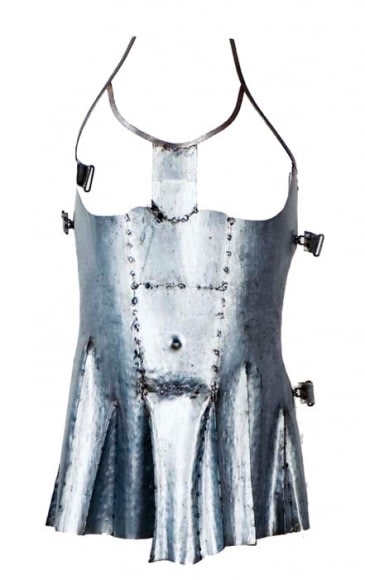 Naiza Khan ARMOUR-CORSET II 2007 Galvanized steel 31.5 x 18 x 16 in. SOLD