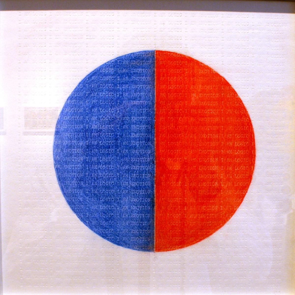 Abdullah M. I. Syed I am Logic I am Emotion: A page from Brut-Nama Chalk pastel, coloured pencil and typed on Canson paper 11 x 11 in. 2013