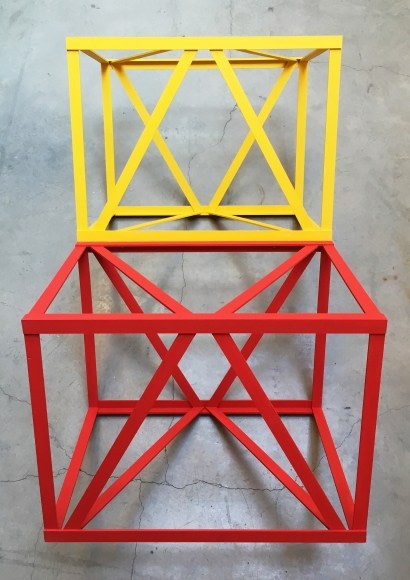 Rasheed Araeen Milaap 1968 (2016) Wood and paint 32 x 68 x 32 in.