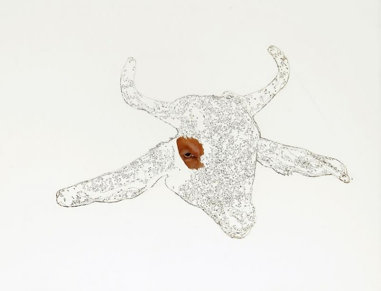 Muhammad Zeeshan SPECIAL 'SIRI' SERIES 13 2011 Gouache and laser score on wasli 26 x 20 in