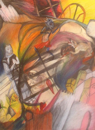 Rekha Rodwittiya UNTITLED Mixed media on paper 25 x 17.5 in.