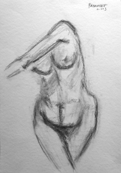 Akbar Padamsee NUDE 6 2003 Pencil on paper 14.5 x 10 in.