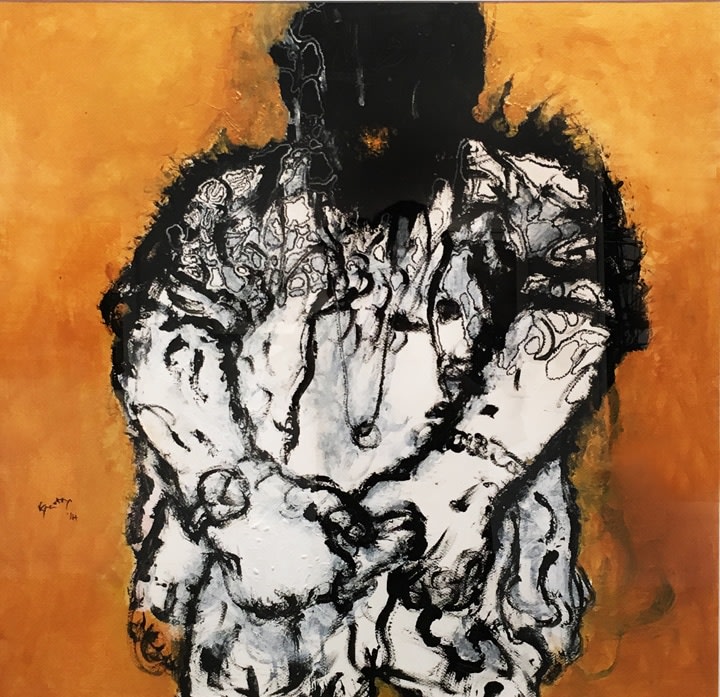 Jagath Weerasinghe Untitled (2), 2016 Acrylic on paper 29.50 x 30 in