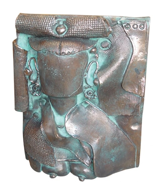 Laxma Goud PORTRAIT RELIEF 11 2007 Bronze 17 x 13 x 4 in.