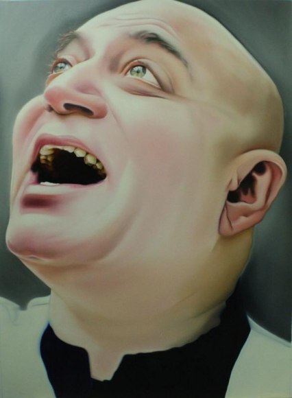Riyas Komu Man Laughing ND Oil on canvas 60 x 48 in.