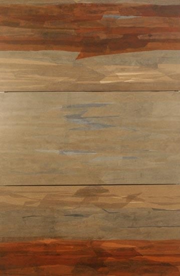 Yogesh Rawal UNTITLED 23 2007 Tissue paper, cellulose & synthetic resin on wood 72 x 48 in. SOLD