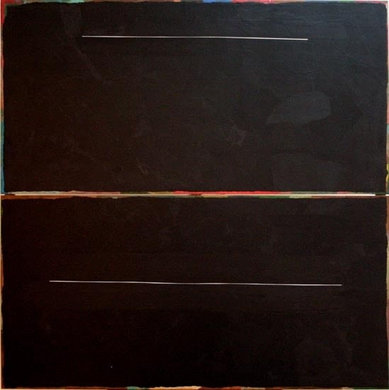 Yogesh Rawal UNTITLED 21 2007 Tissue paper, cellulose & synthetic resin on wood 48 x 48 in. SOLD