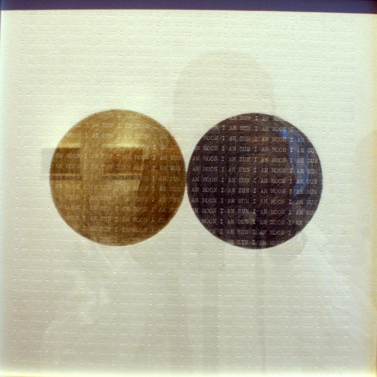 Abdullah M. I. Syed I am Sun I am Moon: A page from Brut-Nama Gold and silver pencil and typed on Canson paper 11 x 11 in. 2013