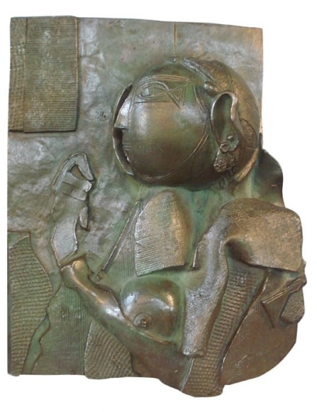 K. Laxma Goud PORTRAIT RELIEF 7 2007 Bronze casting 17 x 13 x 4 in. SOLD