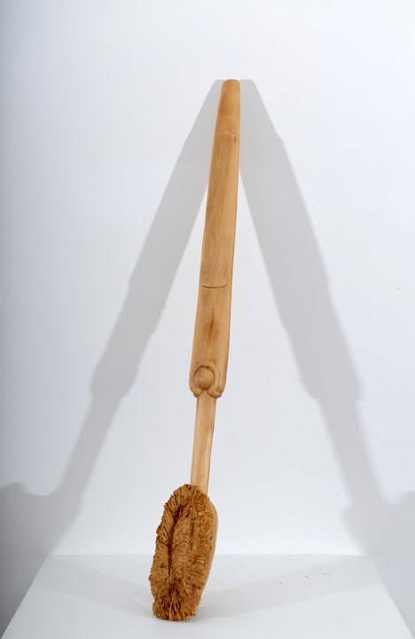 Debanjan Roy, Untitled (Toothbrush), 2013, carved wood, 27.50 x 3 x 4 in