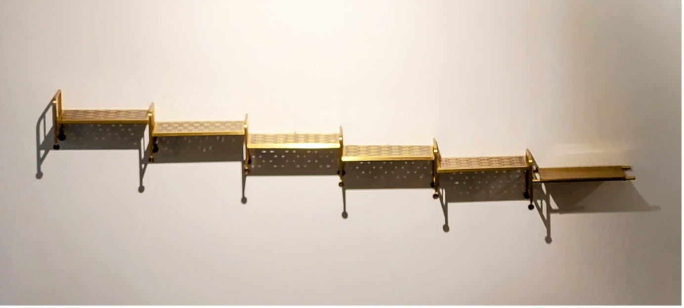 Gigi Scaria Lineage, 2022 Brass 13 x 65.5 x 5.5 in