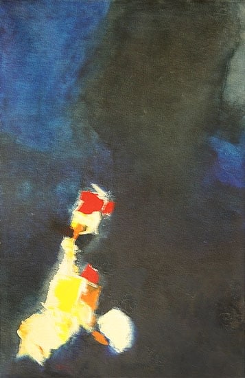 S. H. Raza LIEU SOLITAIRE 1963 Oil on canvas 36 x 23 in.