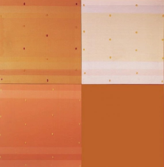 Shobha Broota BUDDHA II 2004 Fabric on canvas 48 x 48 in.