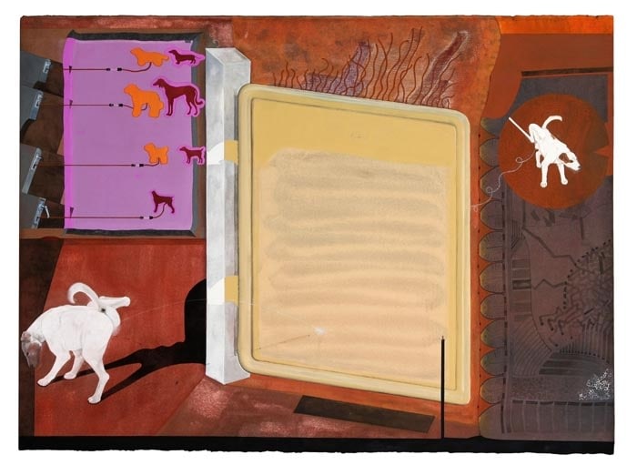 Anandajit Ray MEMBRANE 2009 Watercolor, gouache, aquarelle pencil, dry pastel on paper 30 x 41 in.