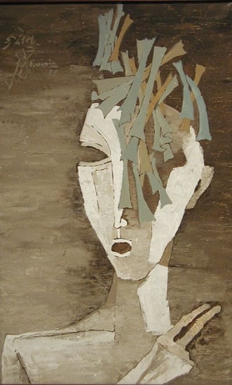M. F. Husain MUSTAFA 2 1975 Oil on canvas 48 x 29 in.