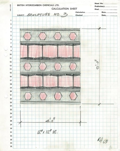 Rasheed Araeen Original Drawings for Sculpture (9-12) 1965- 68 Various NFS