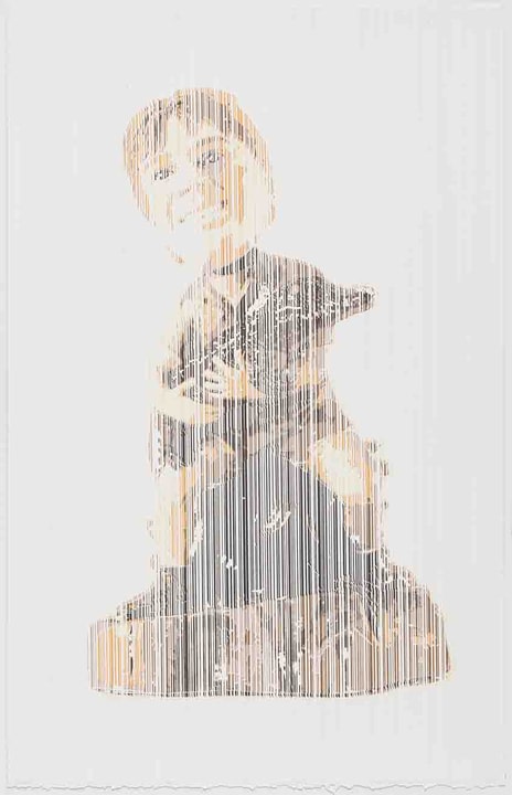 Ben Rak AUSTRALIAN CROCODILE HUNTER BOBBLE, PERCEIVE-CONCEIVE SERIES (Ed. of 11) 2013 Acrylic and silkscreen on BFK Rives 280gsm paper 22 x 15 in.