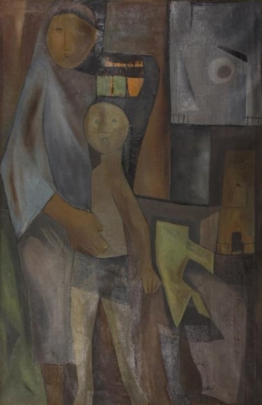 Ram Kumar MOTHER 1957 Oil on canvas 32.5 x 20 in.
