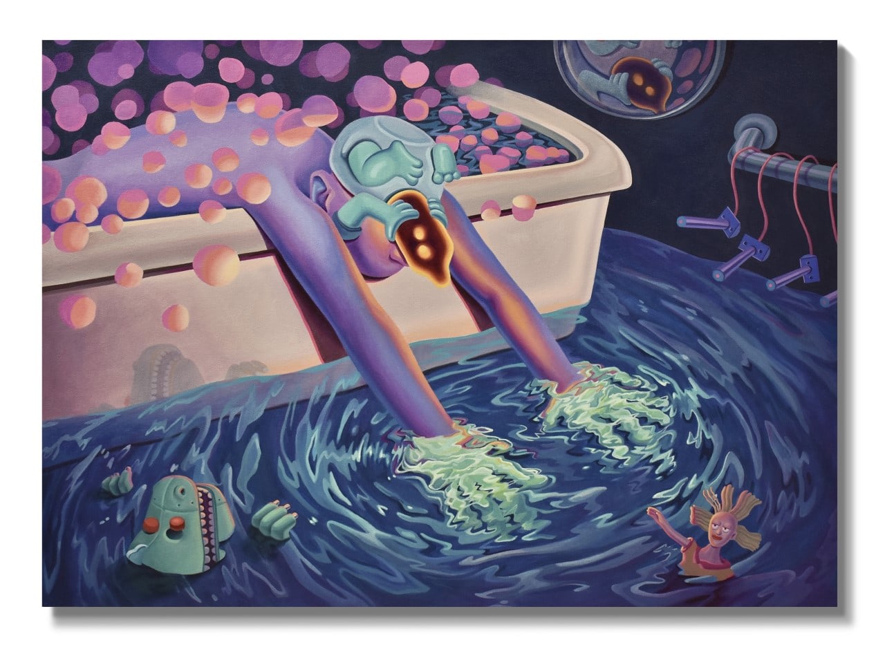 Untitled, 2022 Oil and acrylic on canvas 27 x 36 in