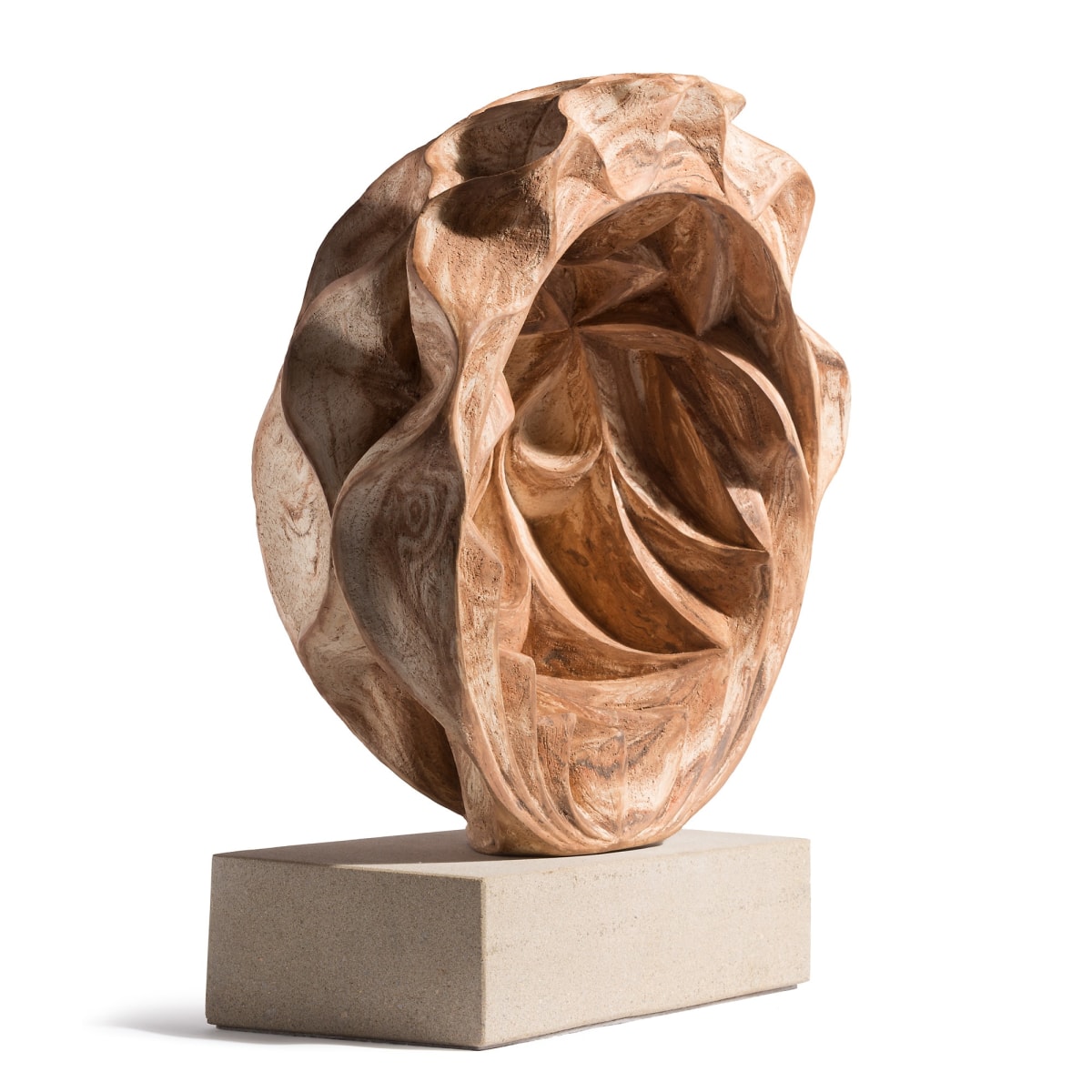 Halima Cassell Chitin 2009 Hand carved unglazed stoneware clay 14.5 x 7 x 18 in.