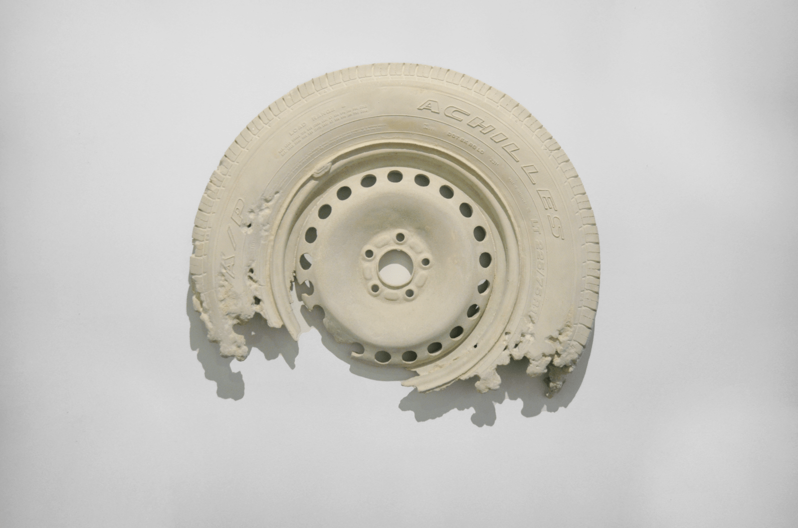 Katja Larsson Shield of Achilles II, 2022 Jesmonite 27.56h x 23.62w x 3.94d in 1/3