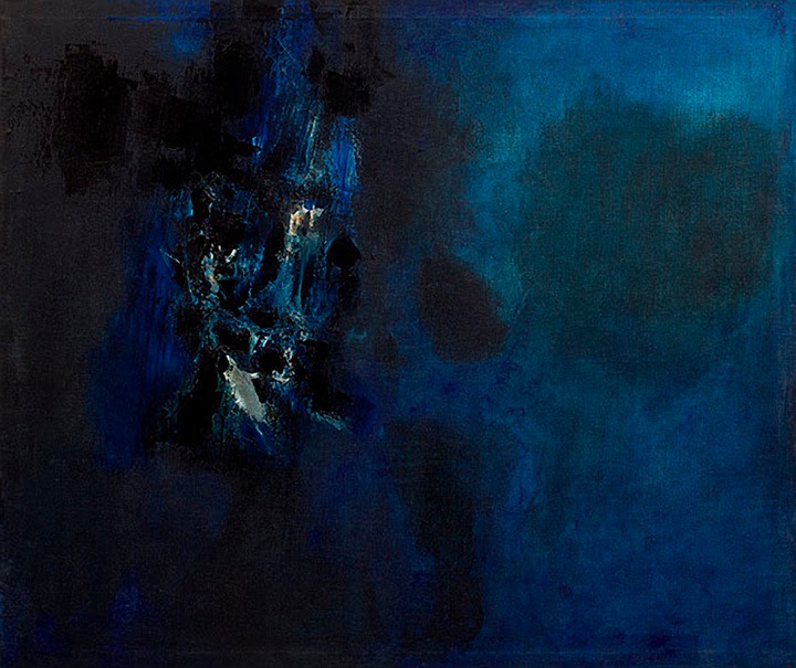 S. H. Raza REFLECTIONS 1962 Oil on canvas 29.5 x 25.5 in.